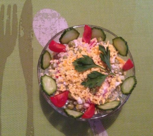 Dekoration, natürlich nicht wirklich)) Aber nach Geschmack Salat - Pest!