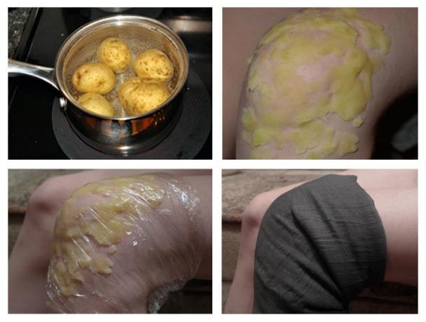 Die Verwendung von Kartoffeln zu warmem Joint