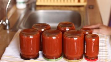 Hausgemachte Tomatensauce für den Winter 🍅 Ernte Tomato Ketchup