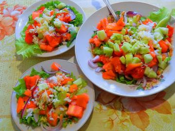Antiparasitäre Abend Salat, dass weder Wurm ist nicht glücklich!