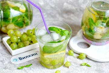 Stachelbeerkompott "Mojito" für den Winter