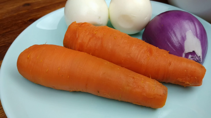 gekochte Karotten in 5 Minuten