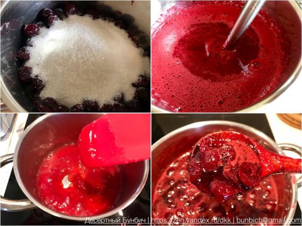 Verfahren zur Herstellung kirsch Marmelade