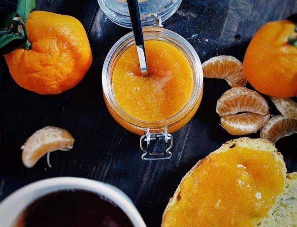 Tangerine Marmelade, einfaches Rezept.