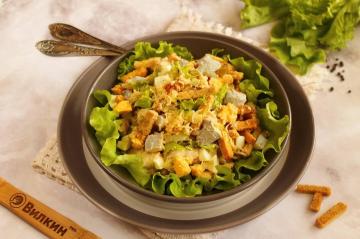 Hühnchen-Croutons-Salat