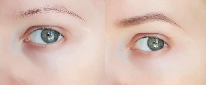 Fotos von SmiKorina für Yandex Zen. Im Nahbereich ist ersichtlich, dass die Augenbrauen gezogen werden, aber ein Meter Augenbrauen natürlich aussehen. Auf dem Foto sehen sie ein wenig heller als in der Realität.