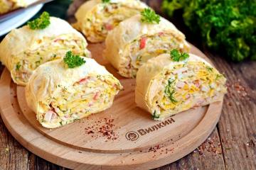 Lavash Roll mit Krabbenstangen