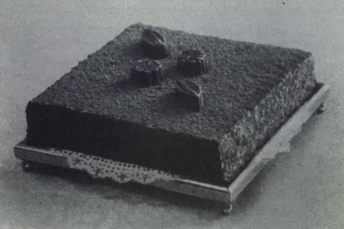 „Trüffel“ Kuchen. Foto aus dem Buch „Herstellung von Gebäck und Kuchen“, 1976
