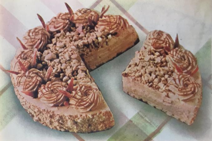 "Olympic" Kuchen. Foto aus dem Buch „Herstellung von Gebäck und Kuchen“, 1976
