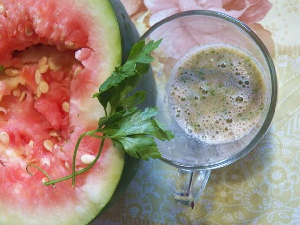 Watermelon-Petersilie Cocktail